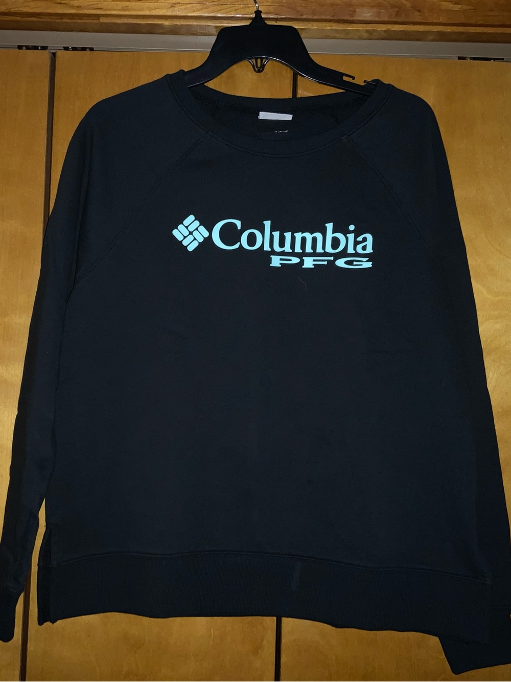 Columbia Black Sweatshirt with Light Blue Logo